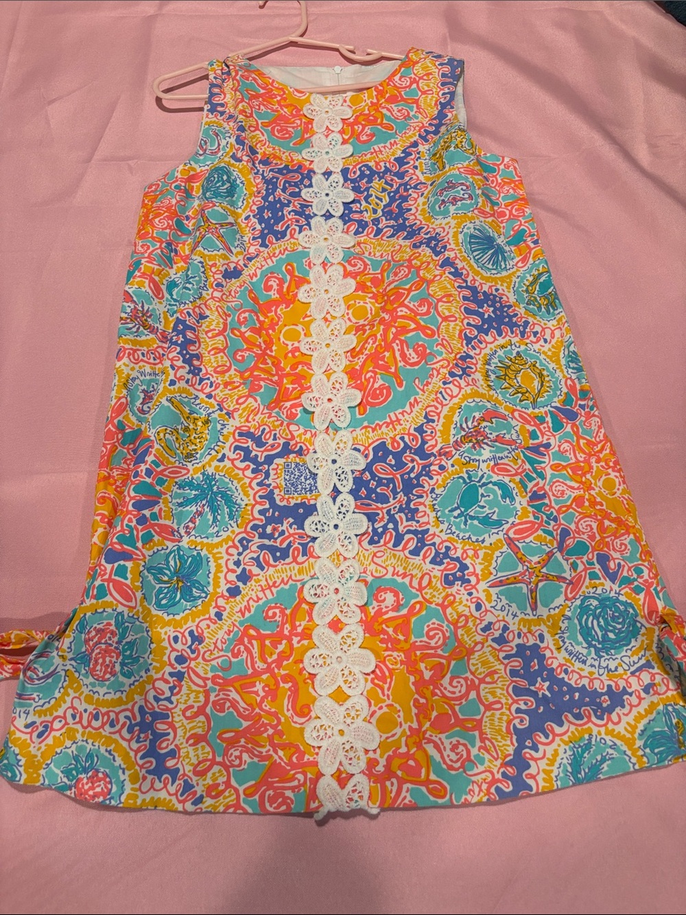 Lilly Pulitzer Girls 10 Written in the Sun Holy Grail Shift Dress Rare EUC